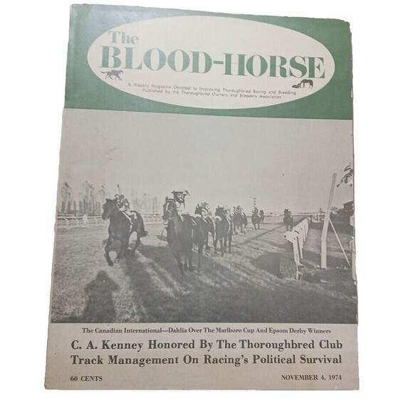 Vtg 1974 Blood Horse Magazine November 4 Canadian International Dahlia  Kenney - Picture 1 of 8